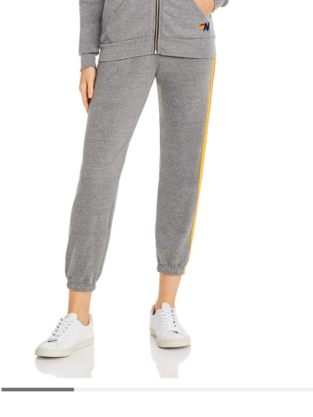 Aviator Nation -Like new Heather Gray w/ classic Stripe
